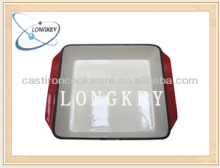 high quality square enamel cast iron baking dish