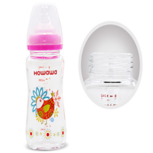 Glass Baby Feeding Bottle Tanpa Gagang 5oz