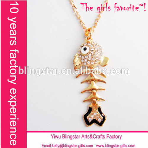 alloy fish necklace