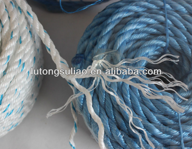 6mm 3strands rope, pp danline rope boat rope for sale