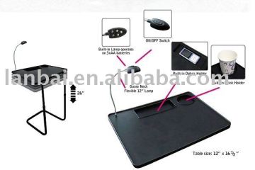 computer table with LED light