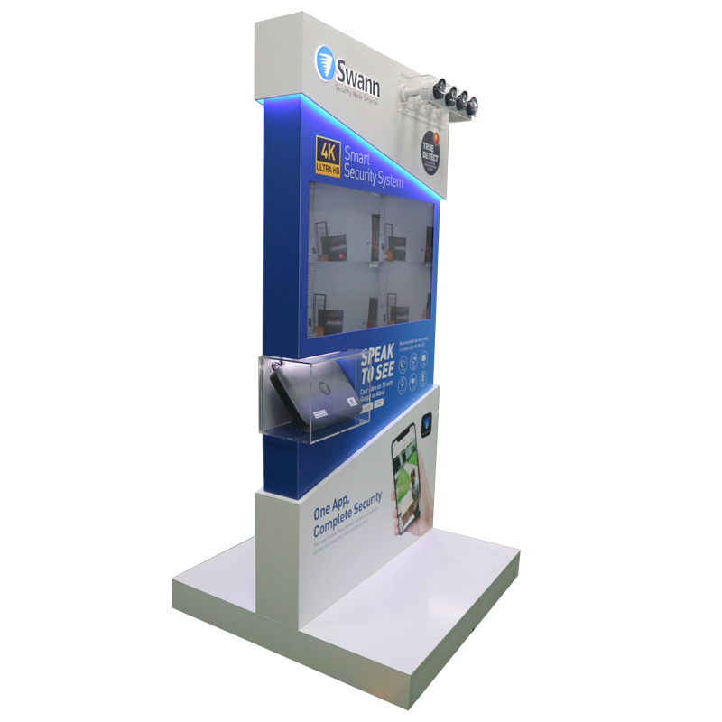 Latest transparent plastic electronic display stand