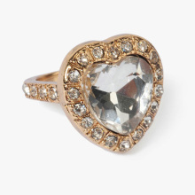 2013 popular craft heart shaped diamond finger rings design