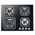 Black Glass Gas Cooker 4 Plate