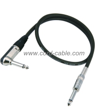 DML Series Essential Instrument Guitar Cable Jack 90° to Jack Black PVC Jacket