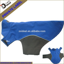 China supplier blue nylon/polar fleece waterproof dog winter jacket