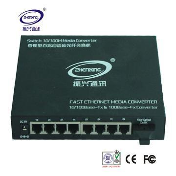 10M/100M Switch de fibra de 8 portas SFP