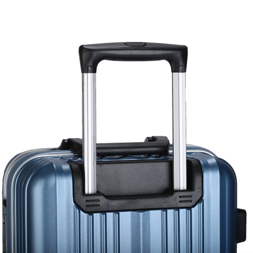 ABS PC aluminum frame blue trolley luggage