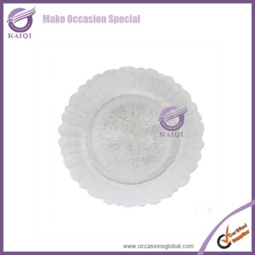 k3642 2015 silver beaded crystal rattan charger plates