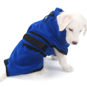 Microfiber huisdier badjas met taille riem hond badjas