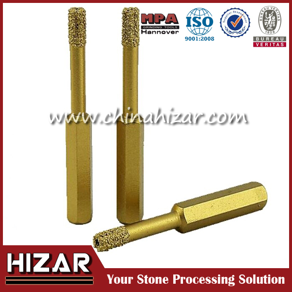 Hizar M14 5/8-11 Stone Drilling Tools Vacuum Brazed Diamond Core Drill Bits for Granite and Marble