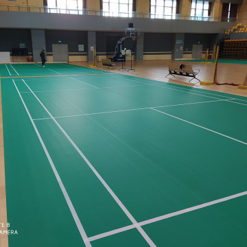 piso esportivo de vinil para quadras de badminton