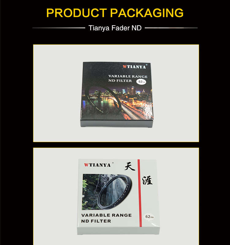 Filtro ND de densidad neutra de atenuador ajustable de 37-82 mm Filtro de cámara de densidad neutra variable ND2-400