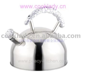 stainless steel (metal) whistling kettle (water kettle, tea kettle, whistling kettle)