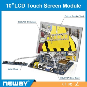 Raspberry pi 4-wires resistive touch panel 10 inch SKD touch monitor