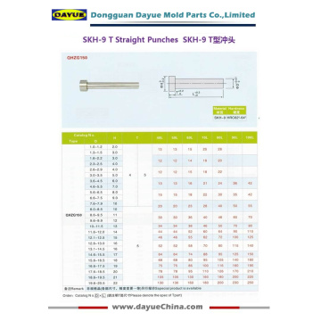 JIS Standardformdelar Rak rund stans SKH-9