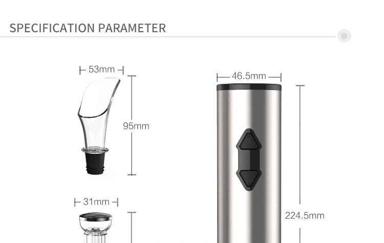 Wine Opener Set with Foil Cutter, Pourer and Stopper