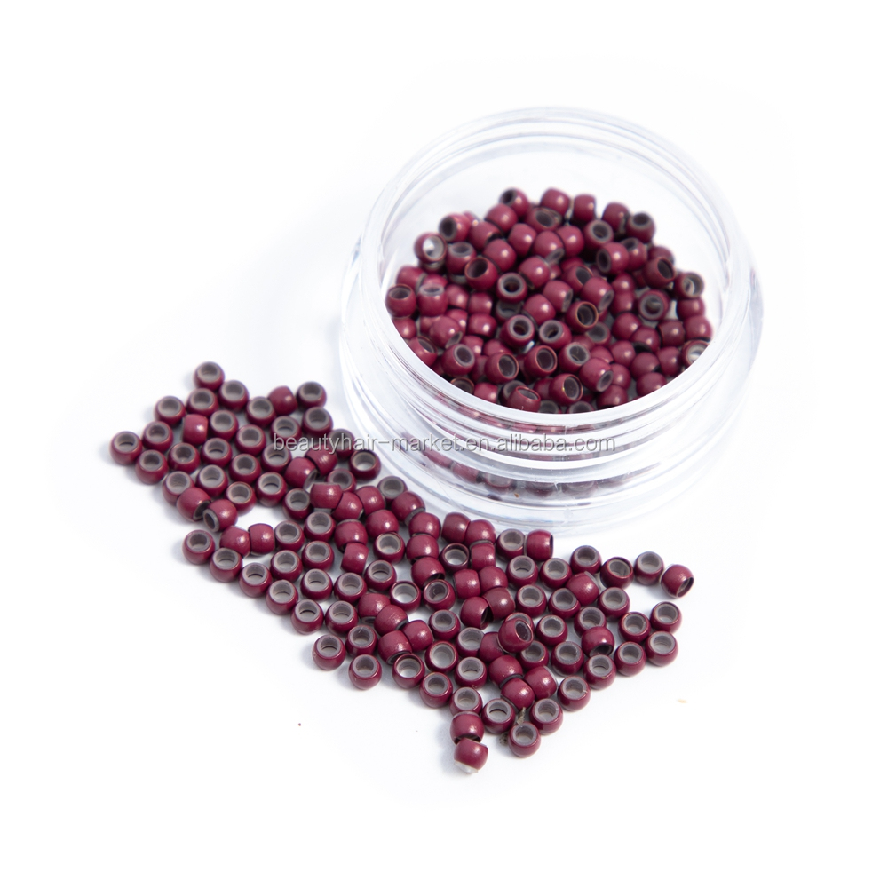 Microlink beads with silicone inside 4.5*2.0*3.0mm 1000Pcs/Bottle Hair Extension tools for Micro ring Hair Extensions