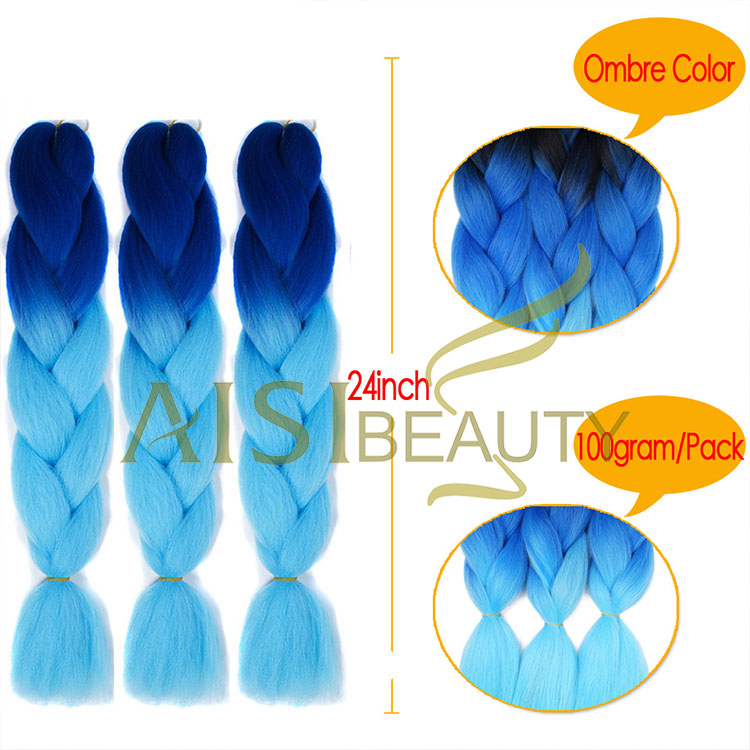 Aisi Beauty Topselling Wholesale Cheap Vendor Ombre Color Jumbo Box Braid Twist Synthetic Crochet Braiding Hair Extensions