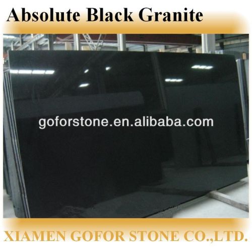 Excellent granite quality absolute black granite slabs