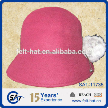 outstanding Cloche Shape Wool Felt bucket Hats For Women