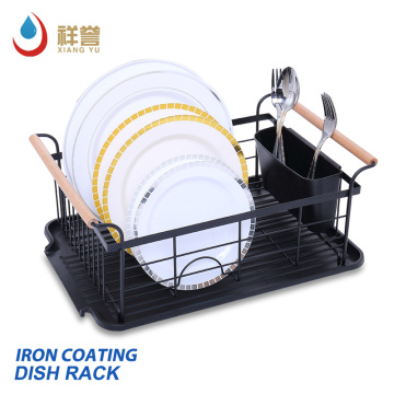 Hot Sell Single Tier Kitchen Accessories Organizer Dish Drying Drainer Rackpowder Coating Dish Rack