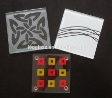 tempered glass coasters cup mat tablemat