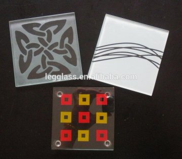 tempered glass coasters cup mat tablemat