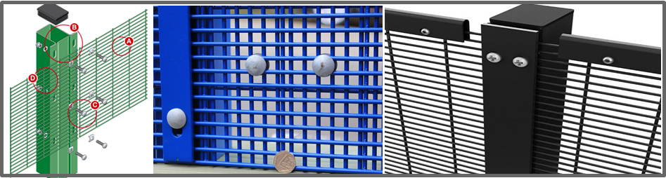 South Africa Anti Climb Galvanized Steel Wire Prison Mesh 358 Security Fence