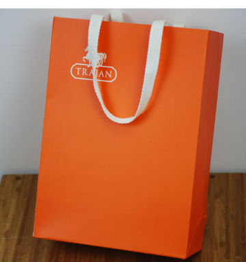 Orange paper bag