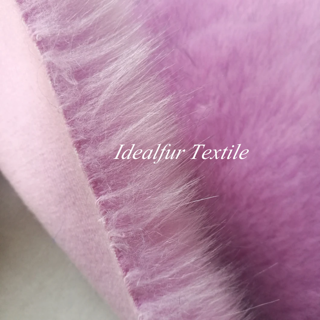 Heat-Insulation Pink Long Pile Fake Fur for Collar