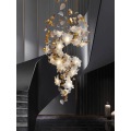 فندق Lobby Crystal Glass Pendant Light Magnolia الثريا