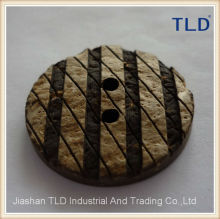 custom engraved flat back round coconut buttons up shirts