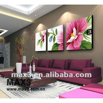 Wall decal flower decorative wall art poster clock