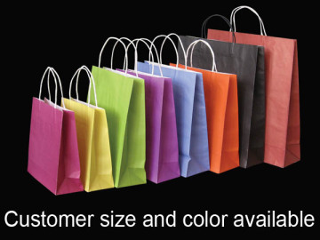 Colored Kraft Bags With Handles