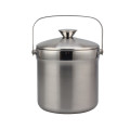 Double-Wall Stainless Steel Ice Bucket Set