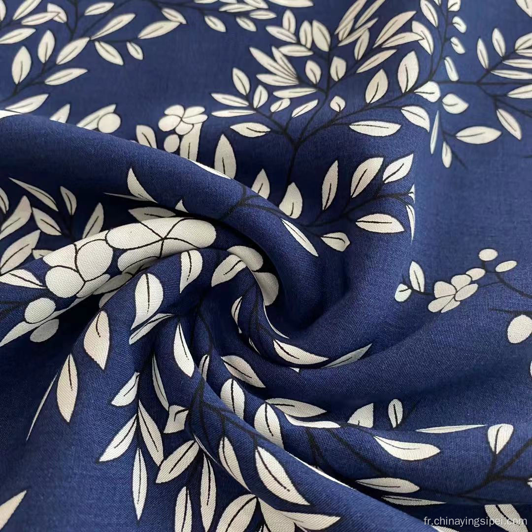 Matière de viscose florale tissu de la rayonne tissée tissé.