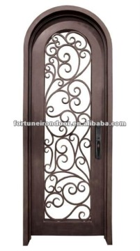 Forge wrought iron interior door