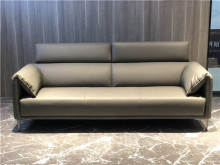 Folded Arm Leather Sofa