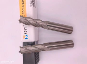 Roughing carbide end mill
