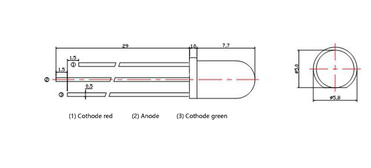 red and green led 9