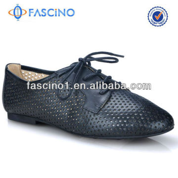 Black Leather Flat Fancy Shoes