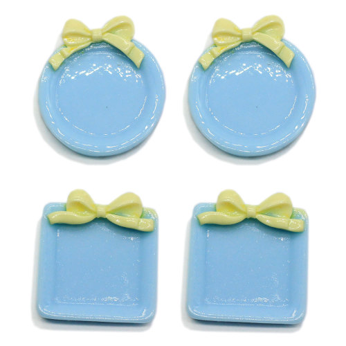 Kawaii Bow Plate Flatback Resin Cabochons For Hair Bow Centers DIY Scrapbooking Decor