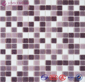 Purple glass tile mosaic for kitchen / bathroom