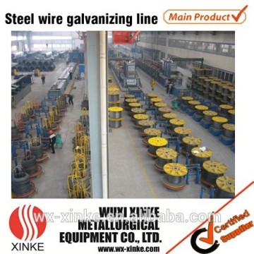 Steel wire continuous galfan galvanizing line