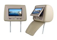 Black Pal, Ntsc, Auto Dvd, Sd, Usb, Ir, Fm, Games Car Headrest Dvd Players With 2 Wireless Joysticks