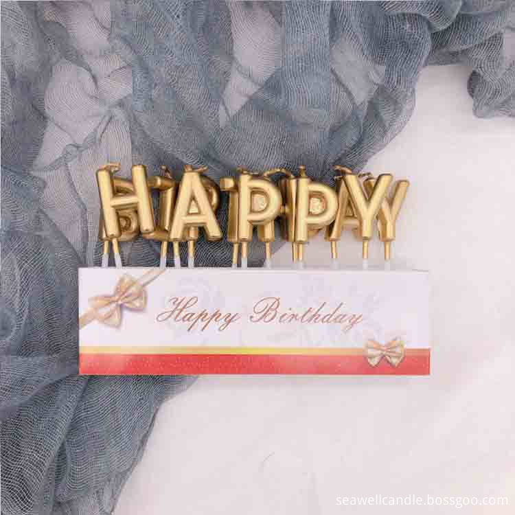 Birthday Cake Letter Candle