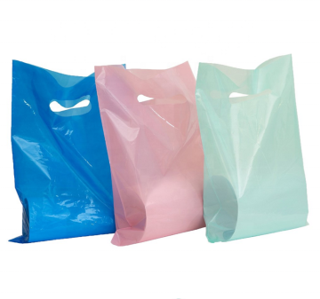 Colorful Plastic Merchandise Bags Retail Shopping Bags with Handle