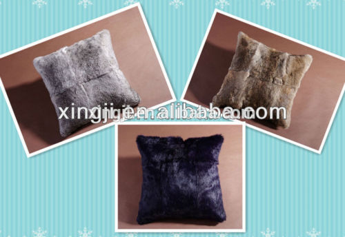 Top quality chinese rabbit fur real rabbit fur pillow