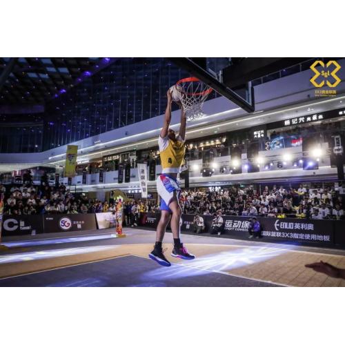 FIBA 3x3公式コートタイルSESインタールコーキングスポーツフロアトップレベル